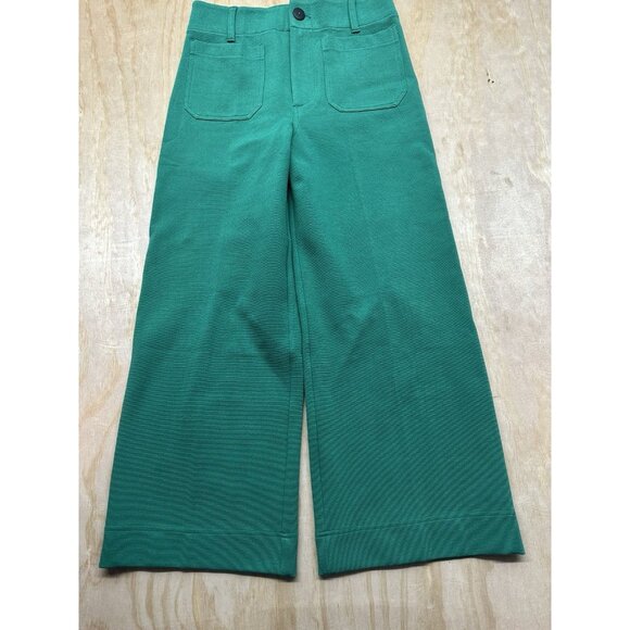 Anthropologie Pants - Maeve Anthropologie The Colette Green Elm Pants NWTs $138 Sz 29 Wide Leg Holiday
